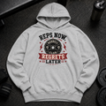 Reps Now Regrets Later Oversized Hoodie funny lifting hoodie for gym rats