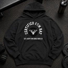 Certified Gym Rat Oversized Hoodie funny gym hoodie for lifters