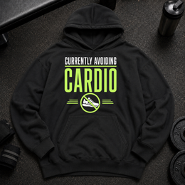 Currently Avoiding Cardio Oversized Hoodie funny gym hoodie for lifters