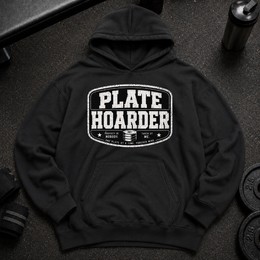 Plate Hoarder Oversized Hoodie funny lifting hoodie for gym rats