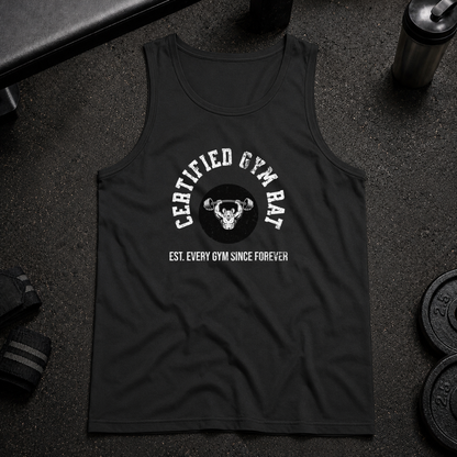 Certified Gym Rat Tank funny gym tank for lifters