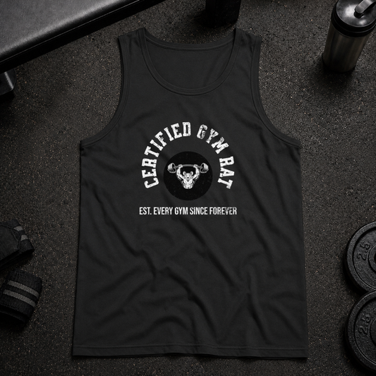 Certified Gym Rat Tank funny gym tank for lifters