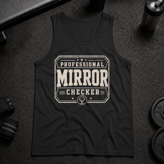 Professional Mirror Checker Tank funny gym tank for lifters