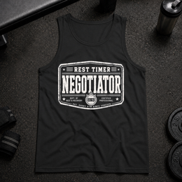 Rest Time Negotiator Tank funny gym tank for lifters