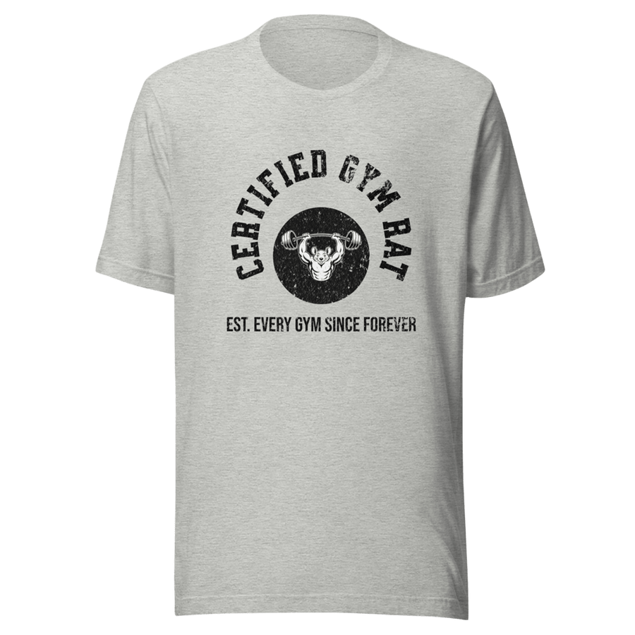 Certified Gym Rat oversized gym tshirt in athletic heather — I Gym Daily