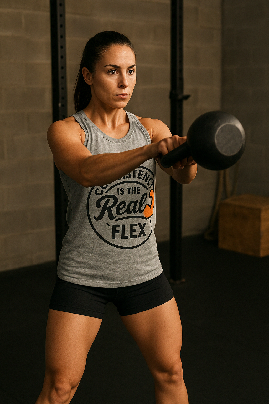 WOMEN’S “CONSISTENCY IS THE REAL FLEX” RACERBACK