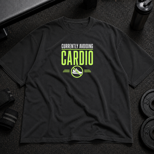 Currently Avoiding Cardio Pump Cover funny oversized gym shirt for lifters