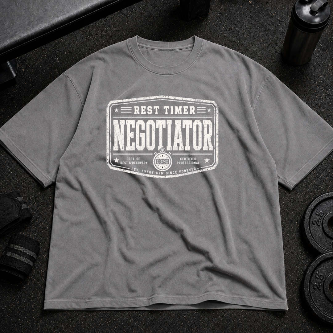 Rest Time Negotiator Pump Cover funny oversized gym shirt