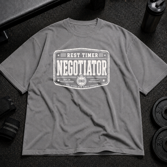 Rest Time Negotiator Pump Cover funny oversized gym shirt