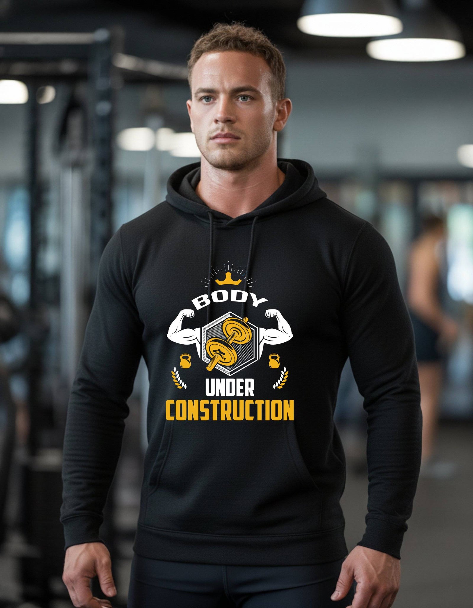BODY UNDER CONSTRUCTION HOODIE – Heavyweight Gym Hoodie