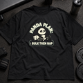 Panda Plan Bulk Then Nap Tee funny gym shirt with panda design