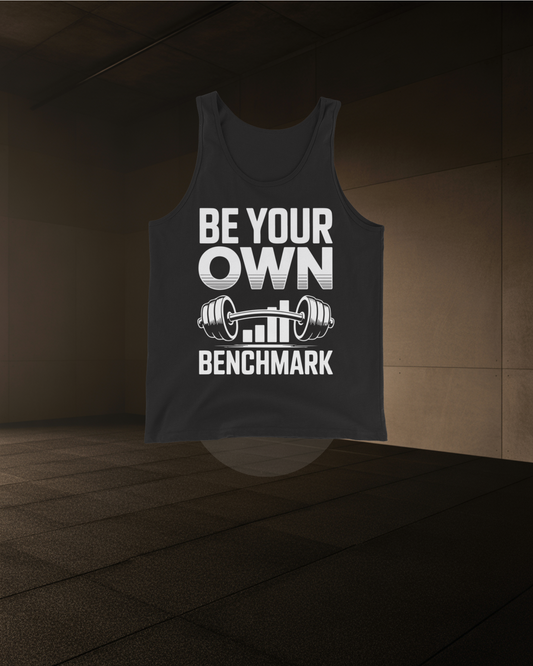 MEN’S BE YOUR OWN BENCHMARK SINGLET – Athletic Gym Training Tank