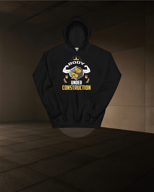 BODY UNDER CONSTRUCTION HOODIE – Heavyweight Gym Hoodie
