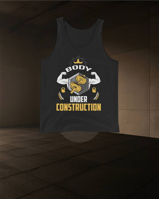 BODY UNDER CONSTRUCTION SINGLET – Men’s Gym Training Tank
