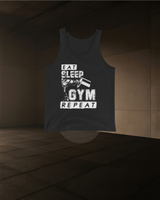 EAT SLEEP GYM REPEAT SINGLET – Men’s/Unisex Athletic Gym