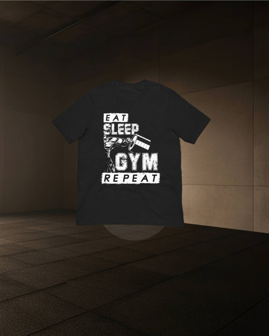 EAT SLEEP GYM REPEAT T-SHIRT – Unisex Training Tee