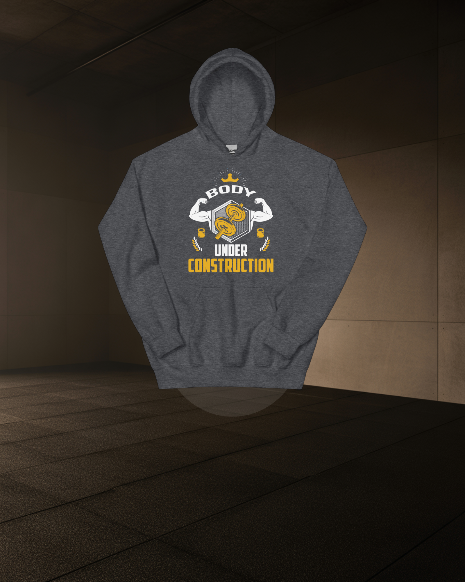 BODY UNDER CONSTRUCTION HOODIE – Heavyweight Gym Hoodie