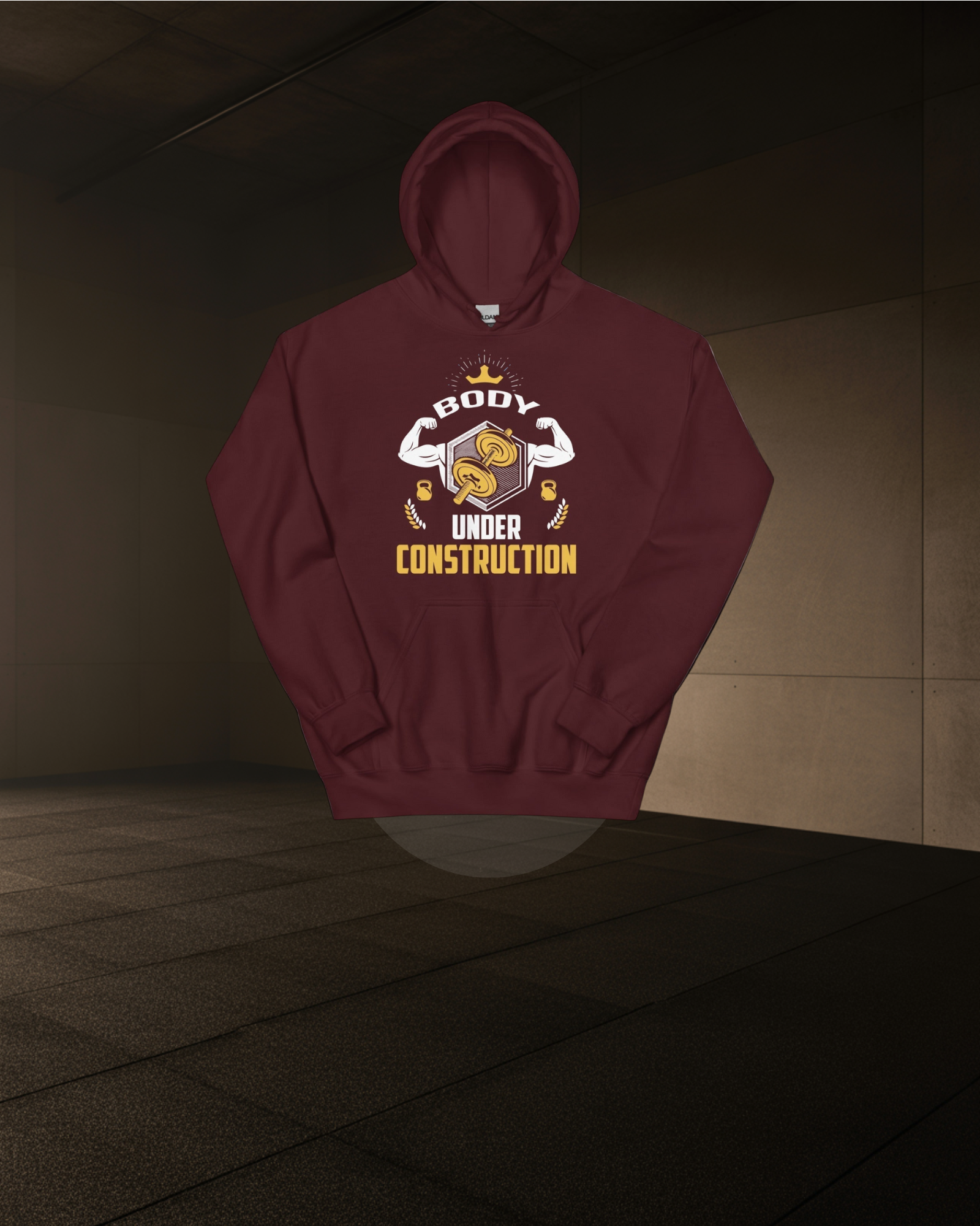 BODY UNDER CONSTRUCTION HOODIE – Heavyweight Gym Hoodie