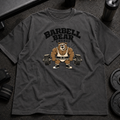 Barbell Bear Energy Tee funny lifting shirt with bear design