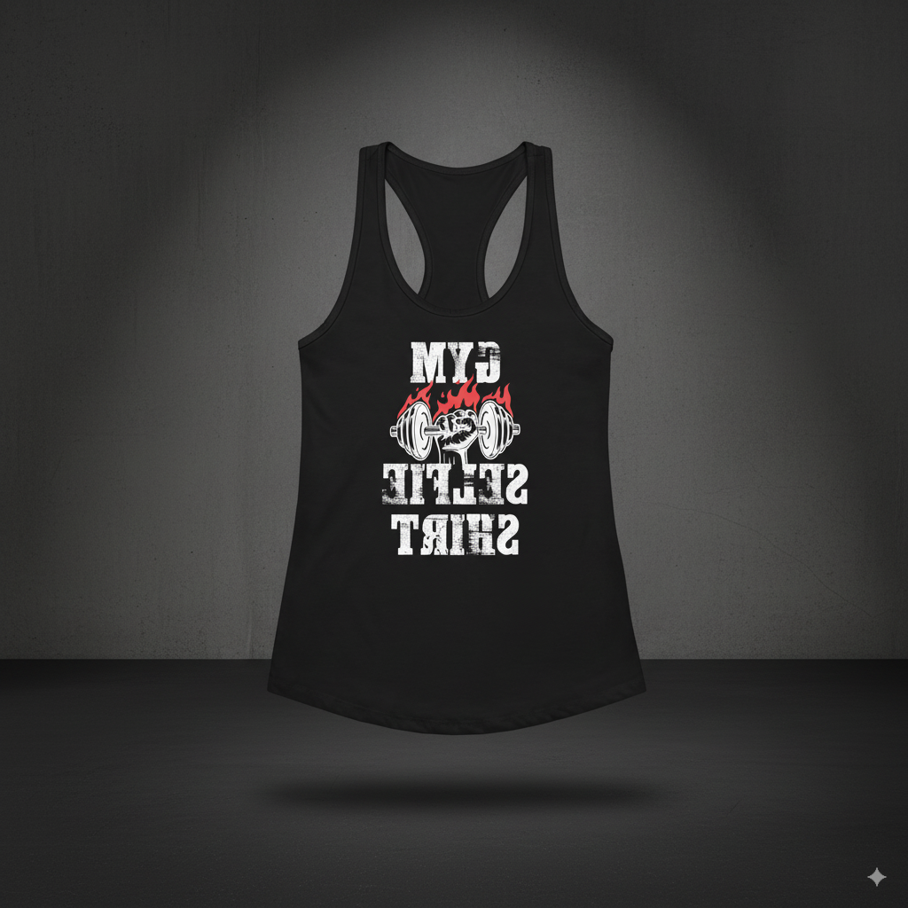 GYM SELFIE RACERBACK TANK — Women’s Training Tank