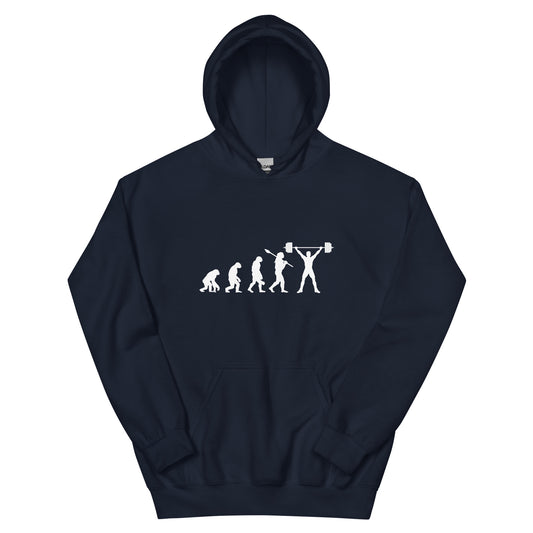 Bodybuilding Evolution gym hoodie in navy — I Gym Daily