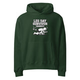 Leg Day Survivor oversized gym hoodie in forest green — I Gym Daily