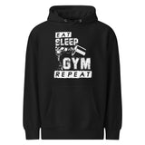 Eat Sleep Gym Repeat gym hoodie in black — I Gym Daily