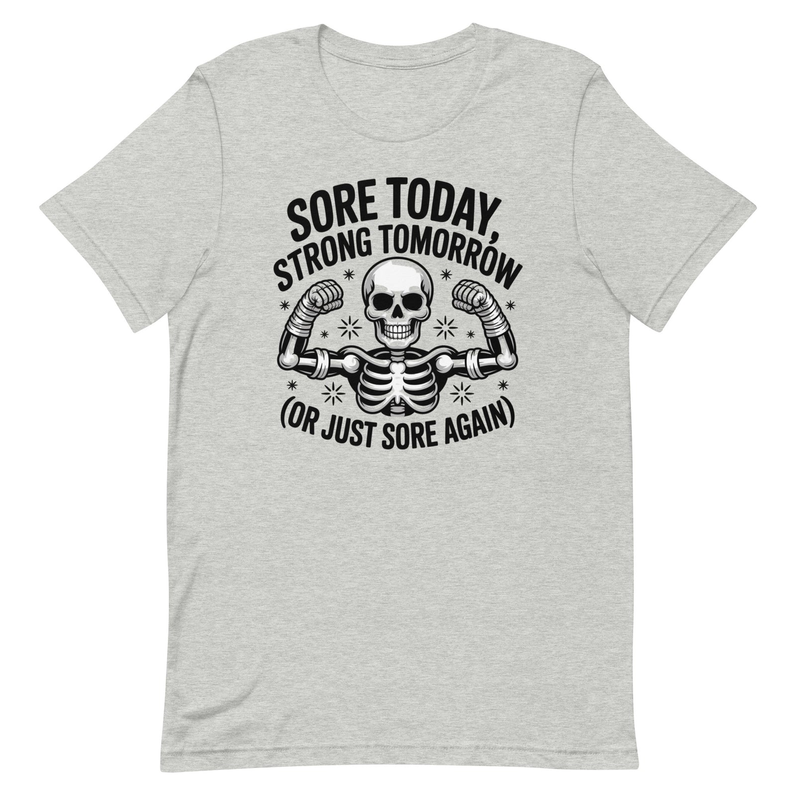 Sore Today Strong Tomorrow motivational gym t-shirt in athletic heather — I Gym Daily