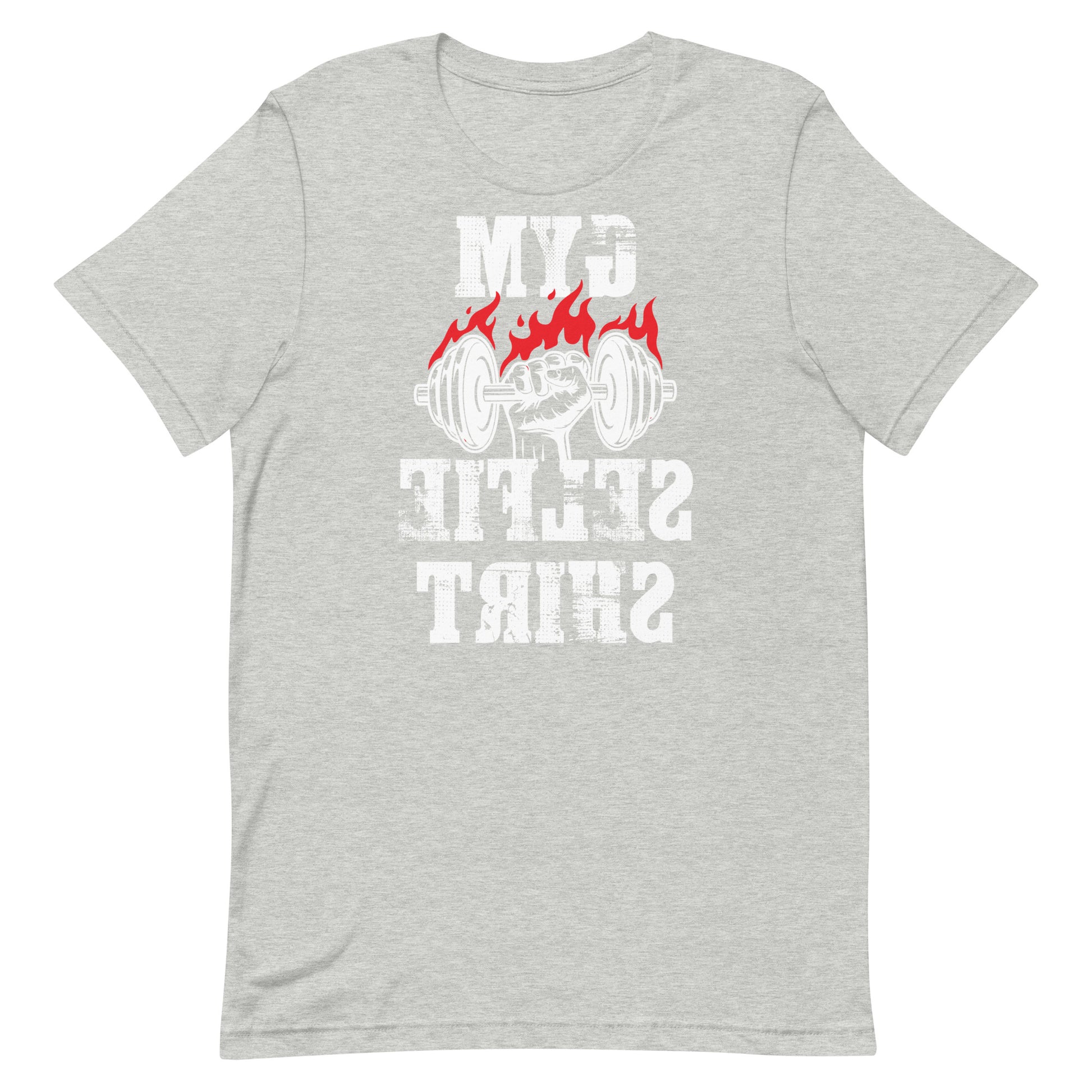Gym Selfie funny gym t-shirt in athletic heather — I Gym Daily