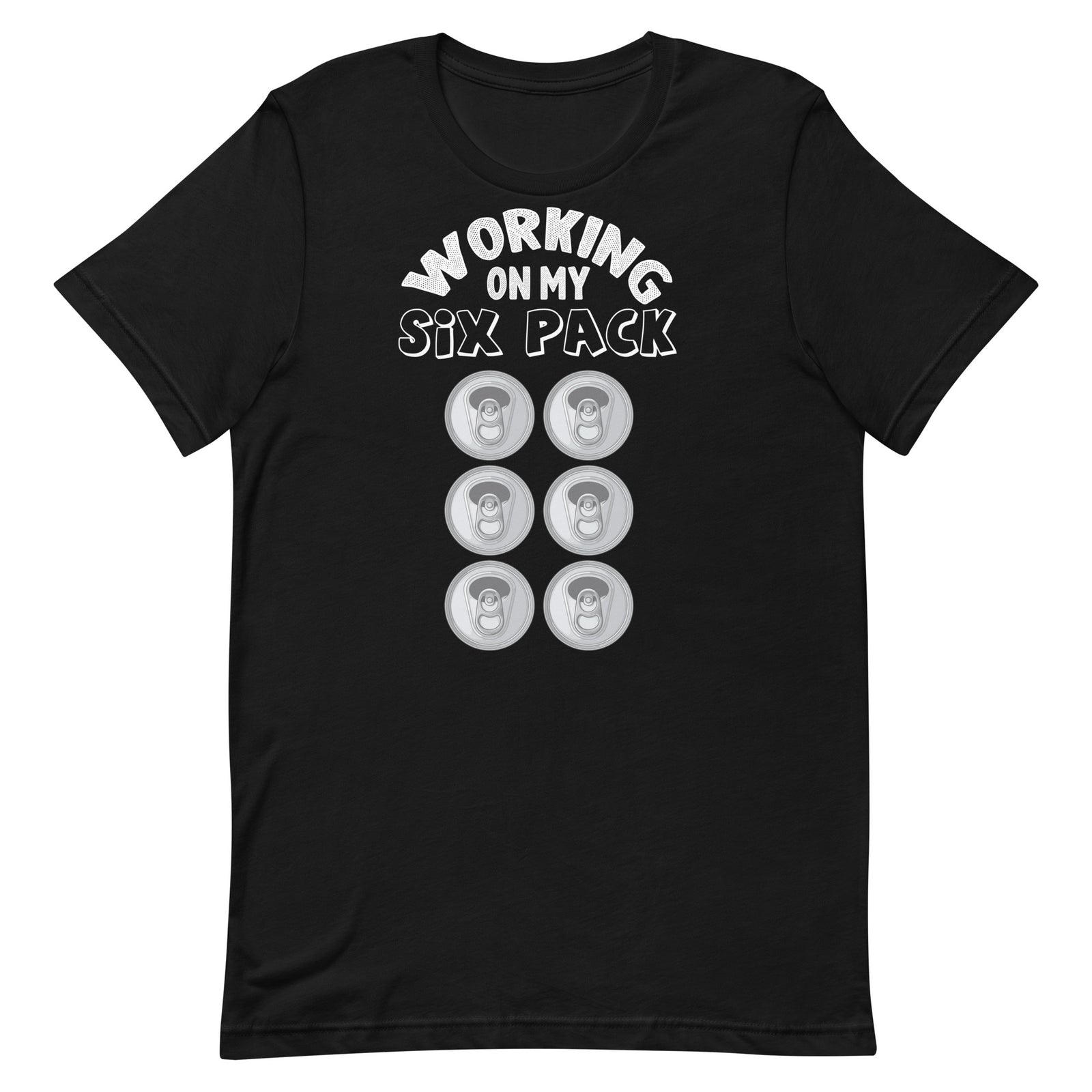 Beer Six Pack funny gym t-shirt in black — I Gym Daily