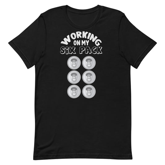 Beer Six Pack funny gym t-shirt in black — I Gym Daily