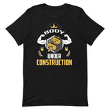 Body Under Construction motivational gym t-shirt in black — I Gym Daily