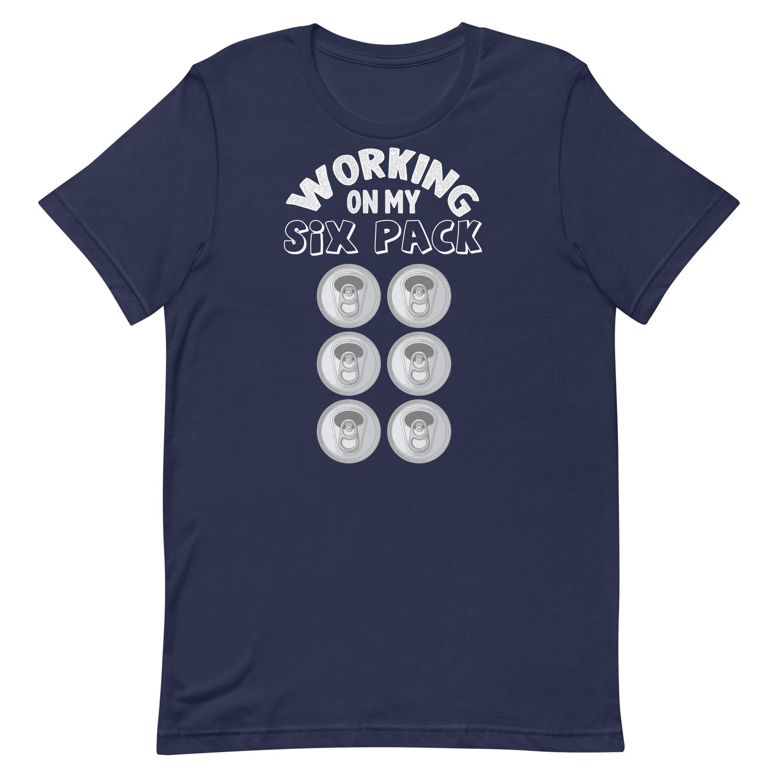 Beer Six Pack funny gym t-shirt in navy — I Gym Daily