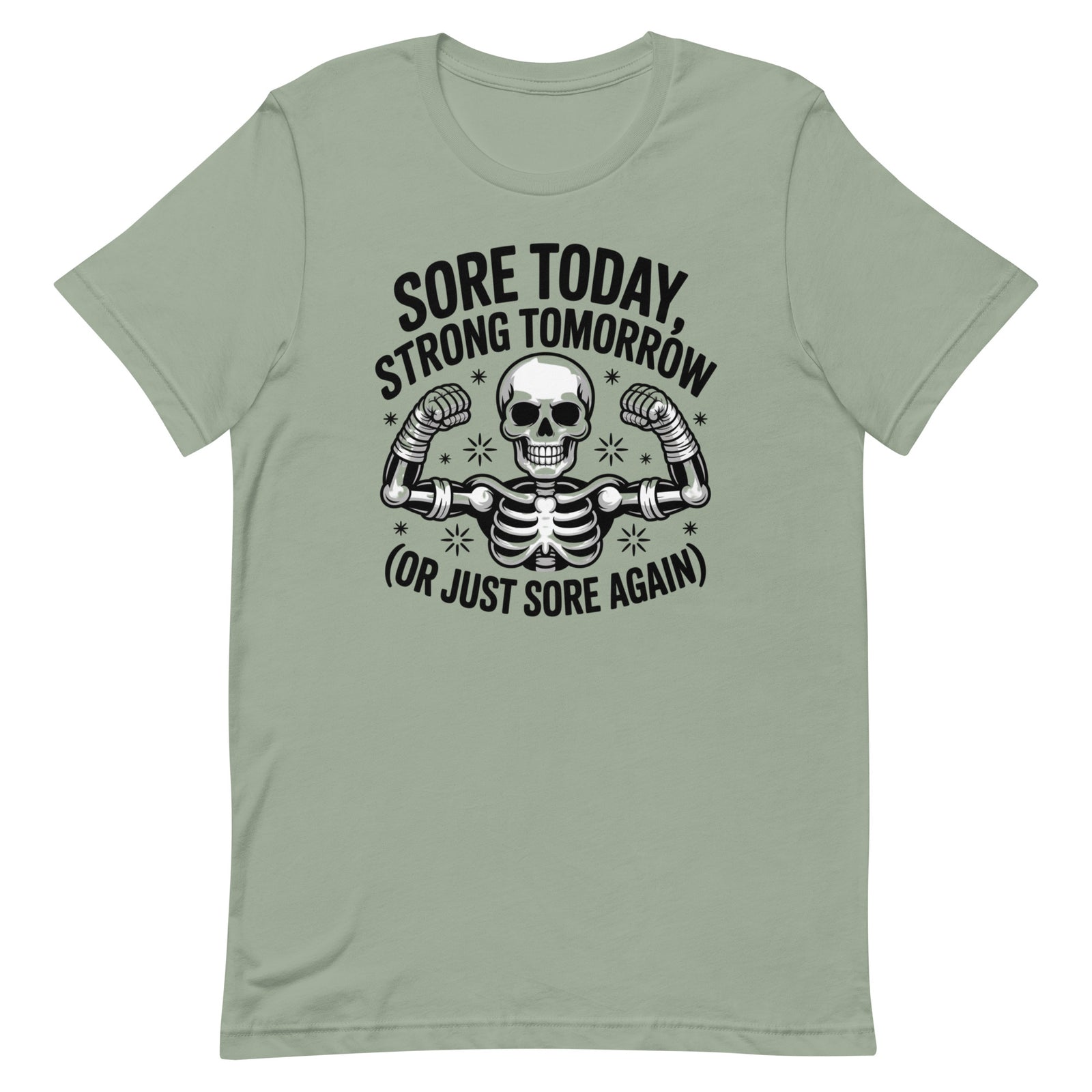 Sore Today Strong Tomorrow alt women's gym t-shirt in sage — I Gym Daily